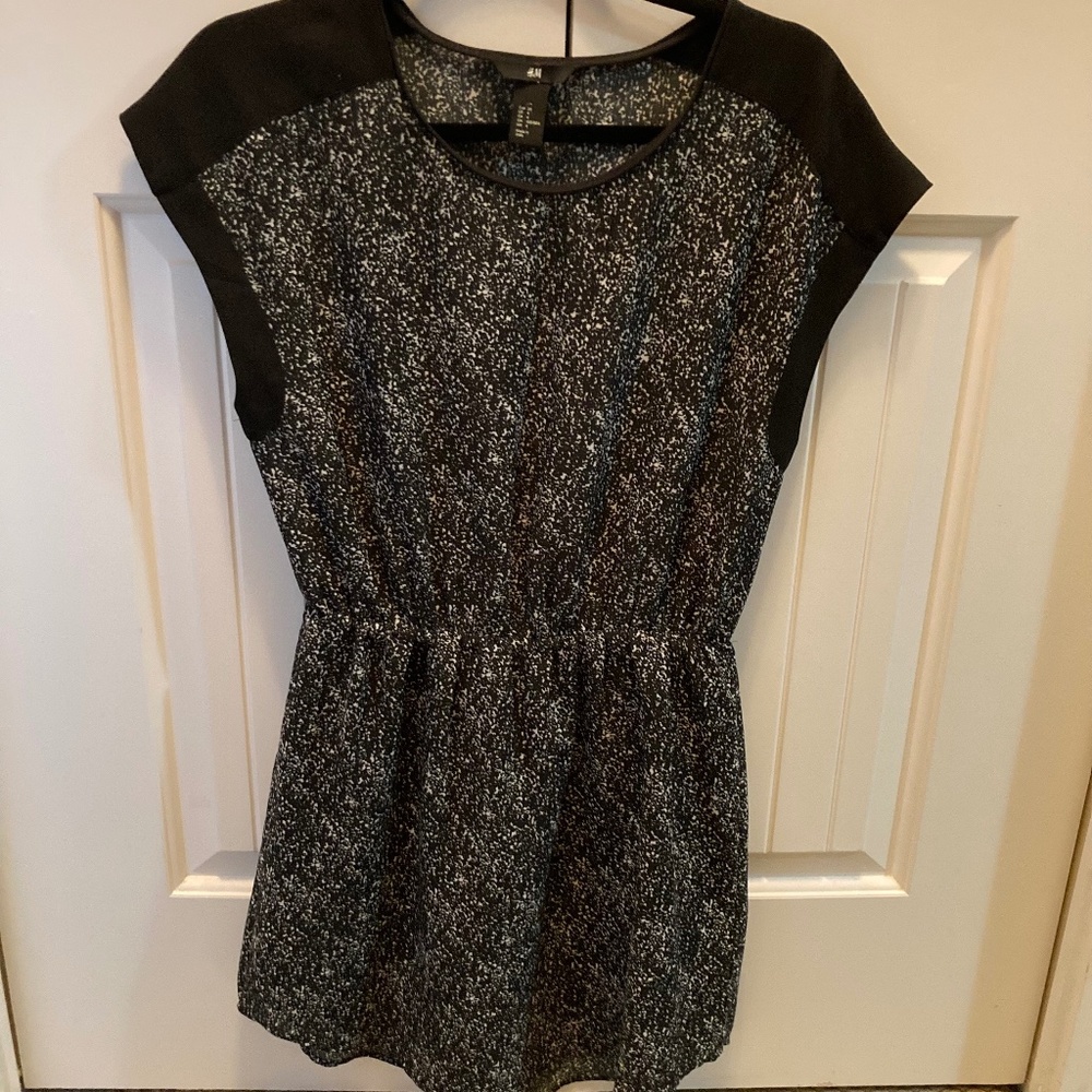 H&M black and white dress